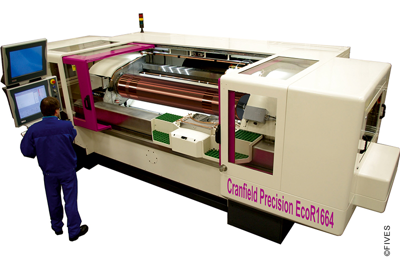 Cranfield Precision EcoR Pattern roll for UV cure process - Diamond turning machine