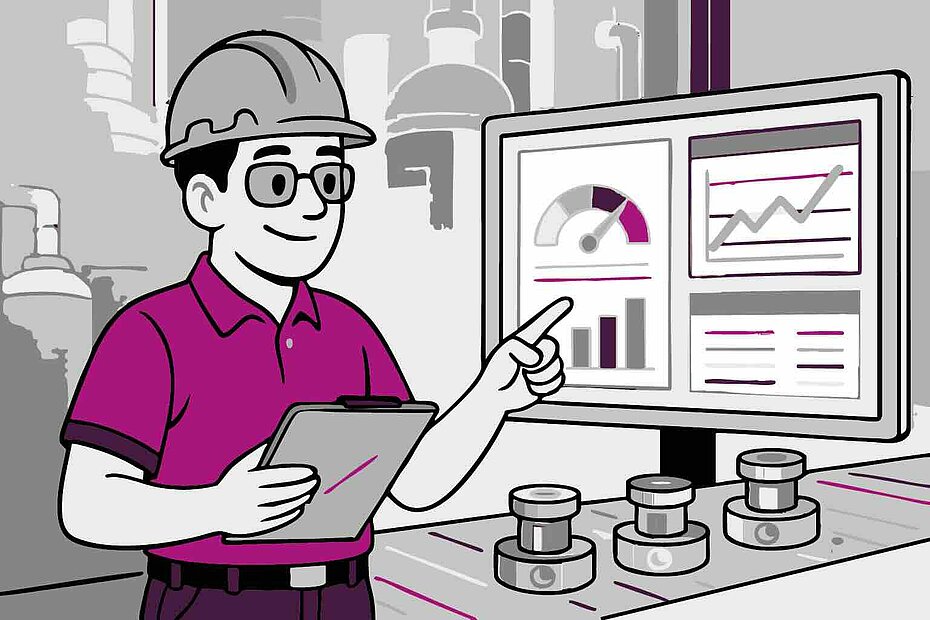 Visualization of field data with DiziScop, enabling monitoring of machine performance and identification of productivity gaps