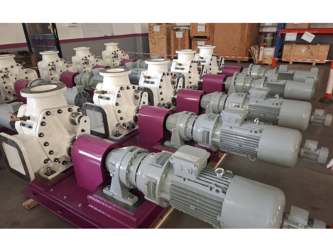Magma and Massecuite SUMO™ pumps completed awaiting the packing process before dispatch