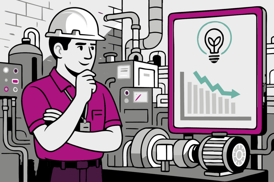Visualization of industrial energy consumption with CortX Alchemy, providing real-time monitoring, anomaly detection, and prioritization of actions to maximize energy efficiency.