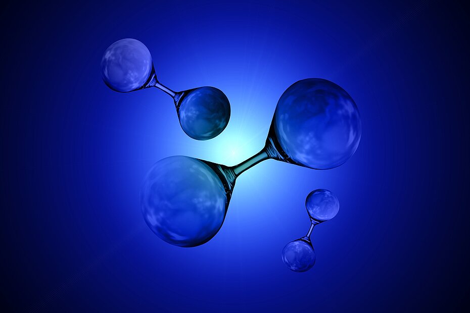 Blue hydrogen molecules